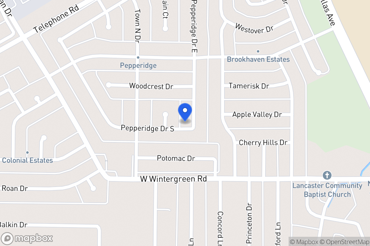 Map of 2733 Pepperidge Dr
