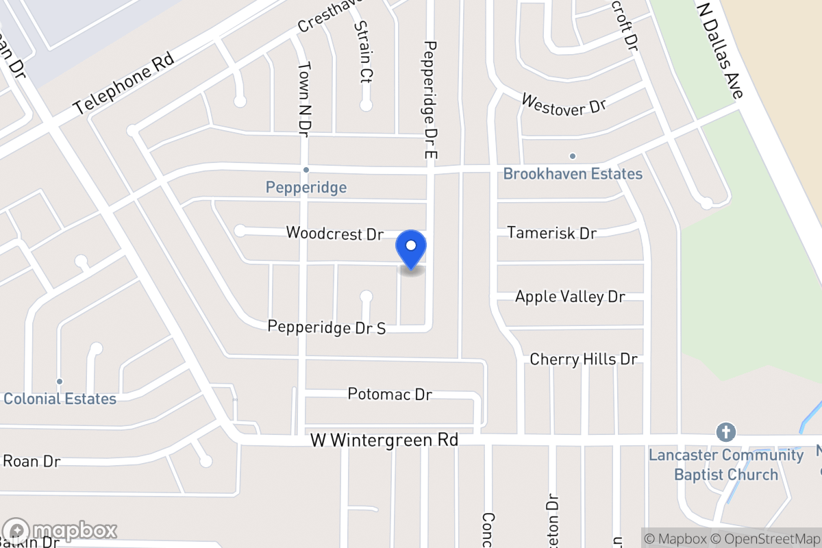 Map of 2745 E Pepperidge Dr