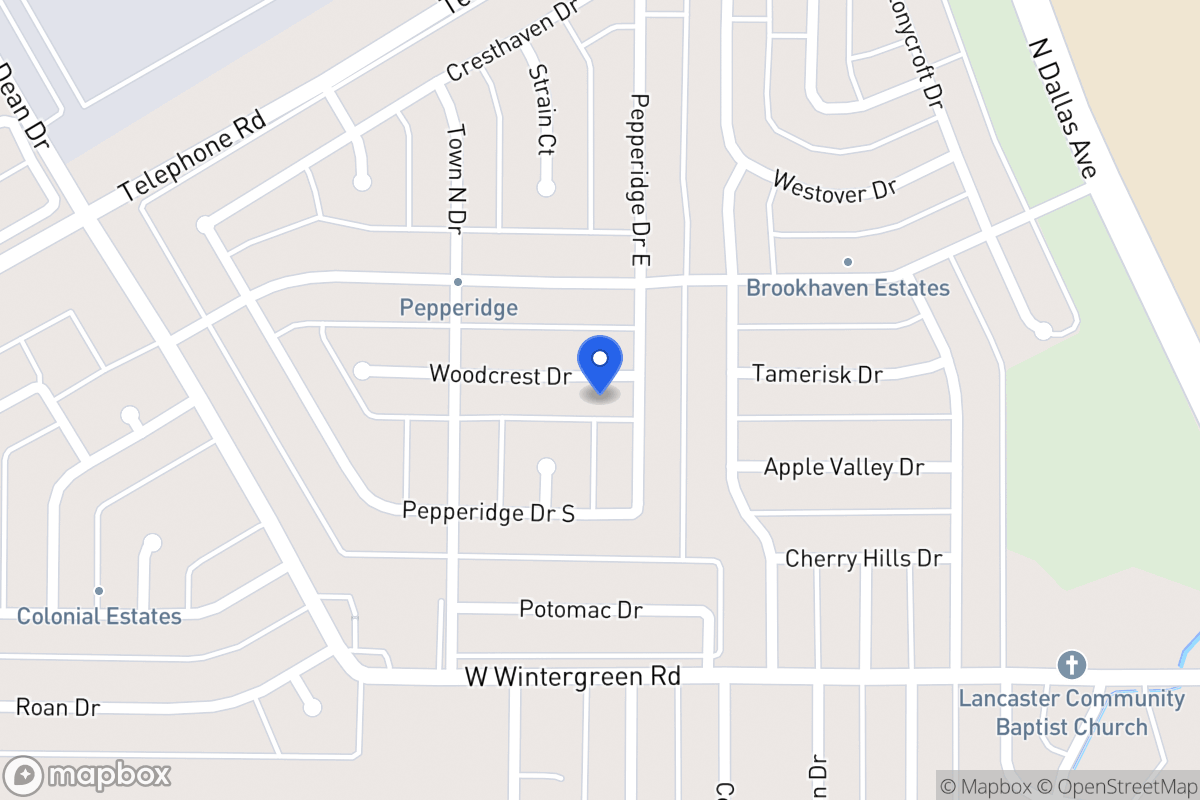 Map of 906 Woodcrest Dr