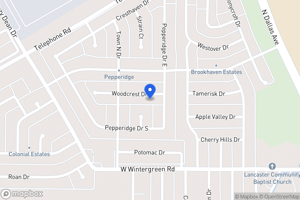 Map of 910 Woodcrest Dr
