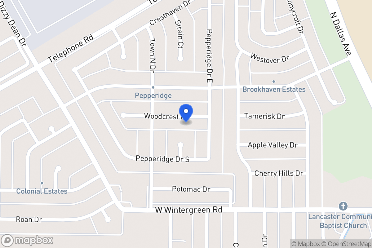 Map of 914 Woodcrest Dr