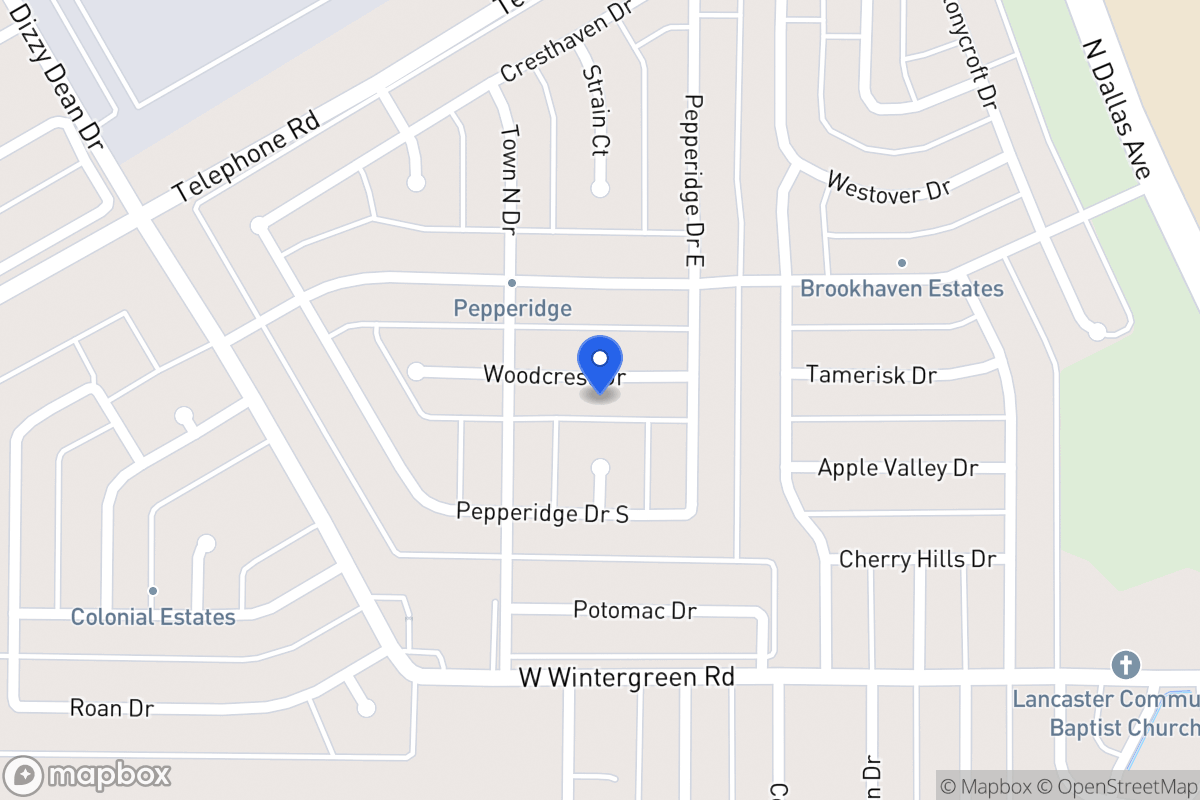 Map of 918 Woodcrest Dr