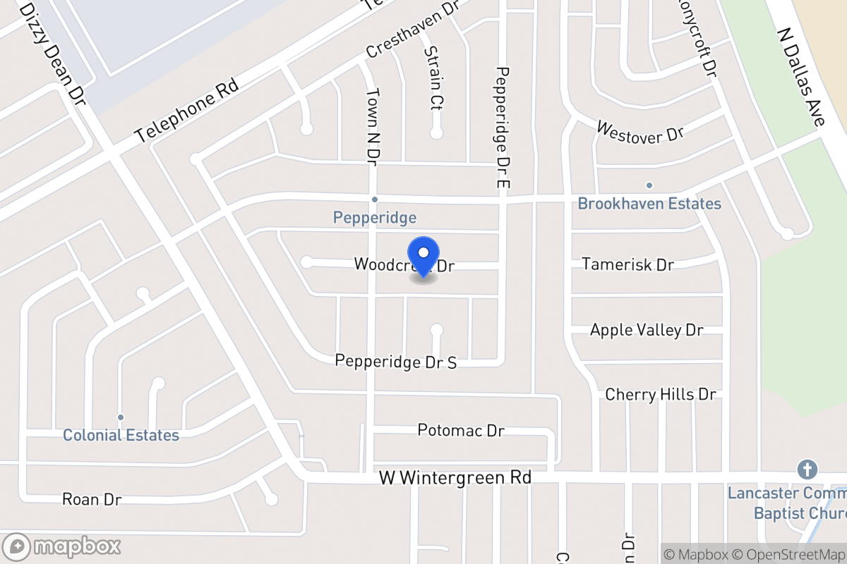 Map of 922 Woodcrest Dr