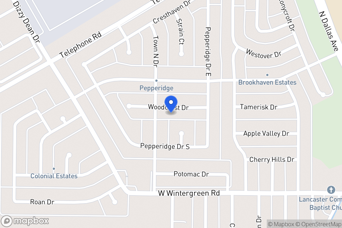 Map of 926 Woodcrest Dr