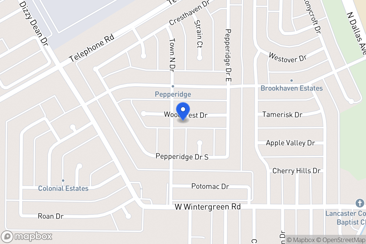 Map of 930 Woodcrest Dr