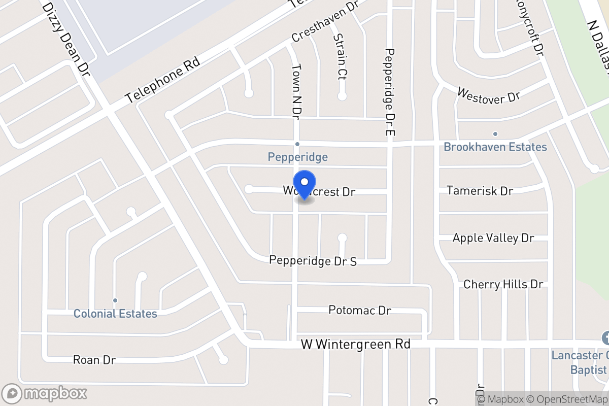 Map of 934 Woodcrest Dr