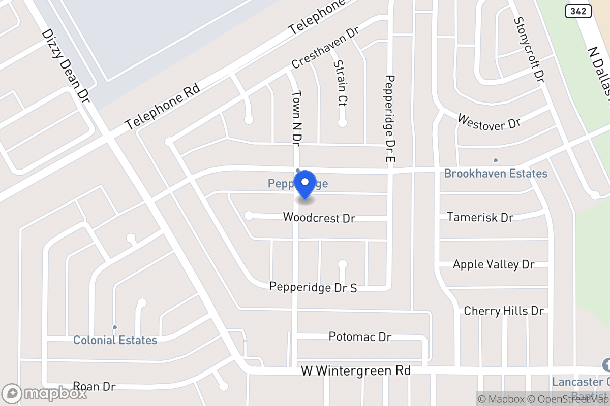 Map of 933 Woodcrest Dr