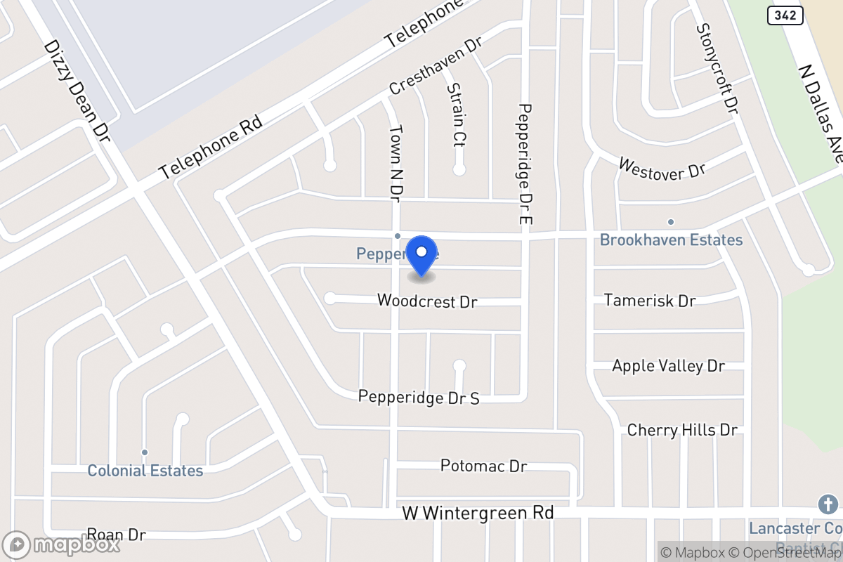 Map of 929 Woodcrest Dr