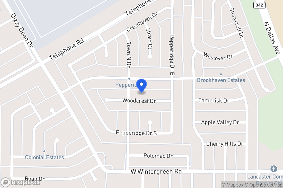 Map of 925 Woodcrest Dr