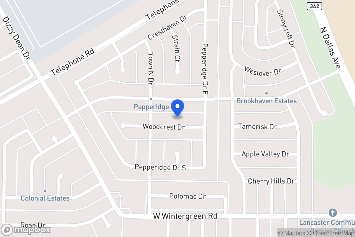Map of 917 Woodcrest Dr