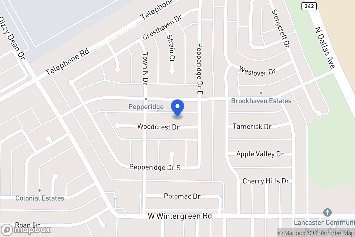Map of 913 Woodcrest Dr
