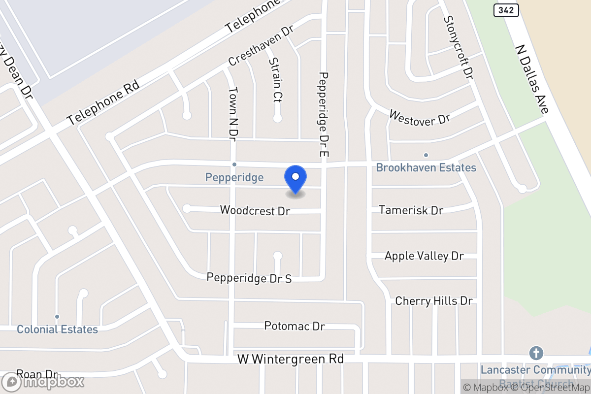 Map of 909 Woodcrest Dr
