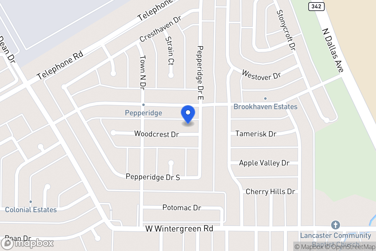 Map of 905 Woodcrest Dr