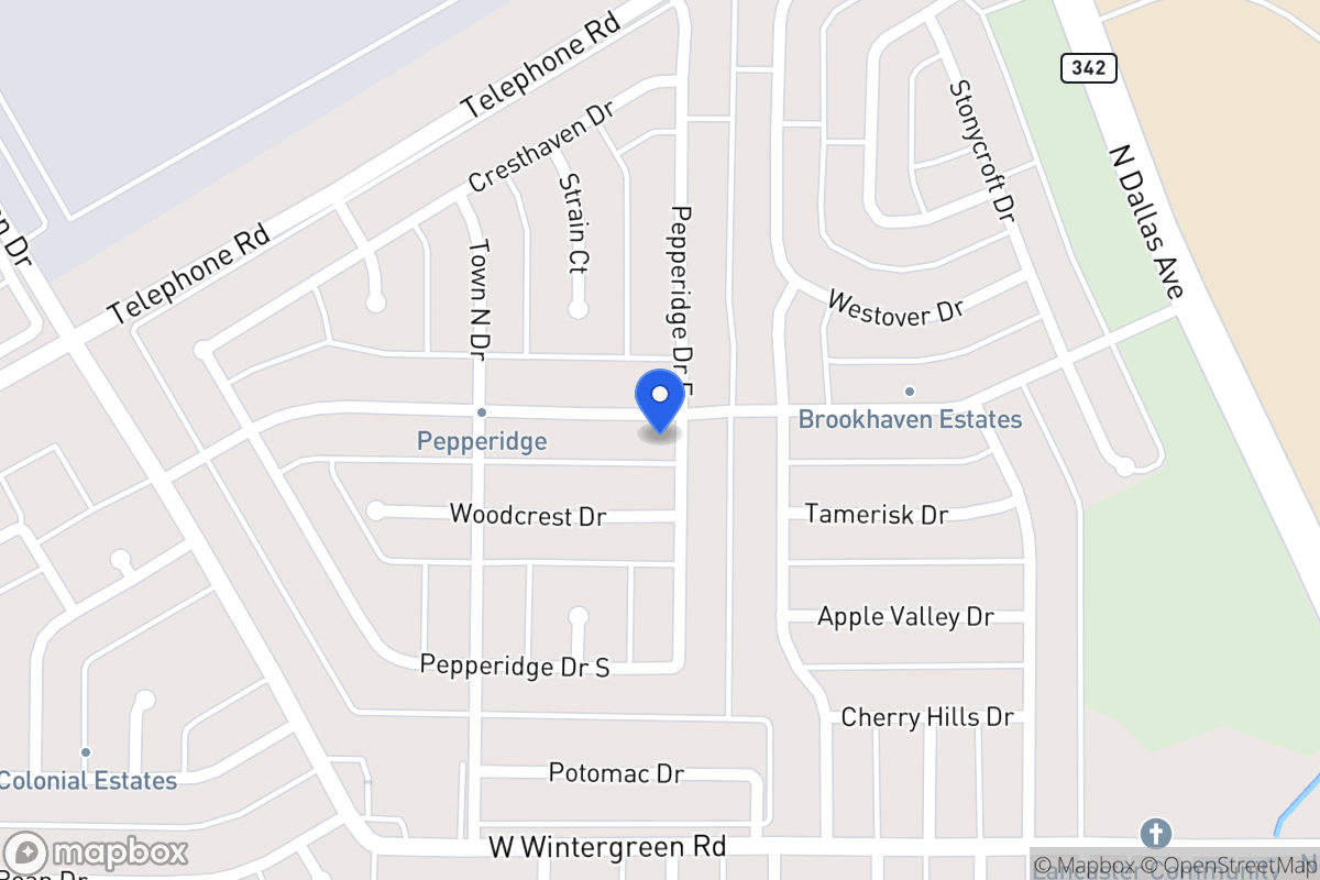 Map of 902 Brookhaven Dr