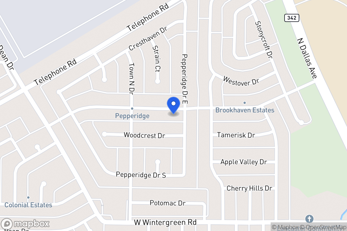 Map of 906 Brookhaven Dr
