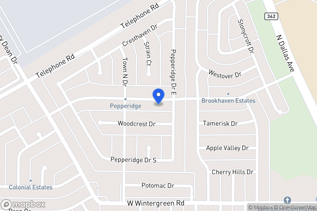 Map of 910 Brookhaven Dr