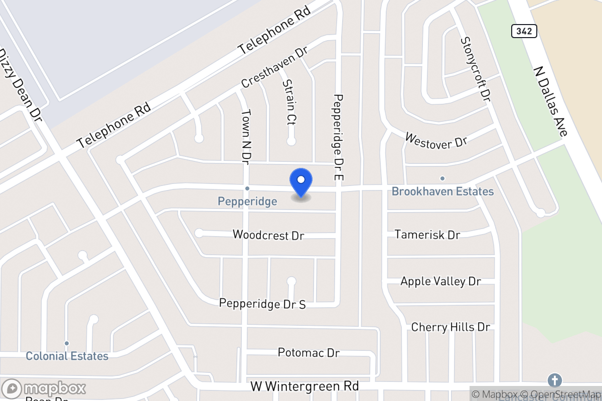 Map of 914 Brookhaven Dr