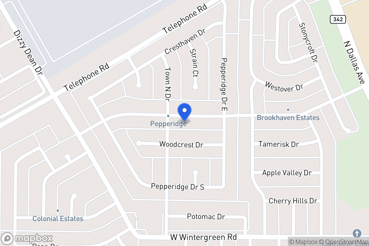 Map of 926 Brookhaven Dr