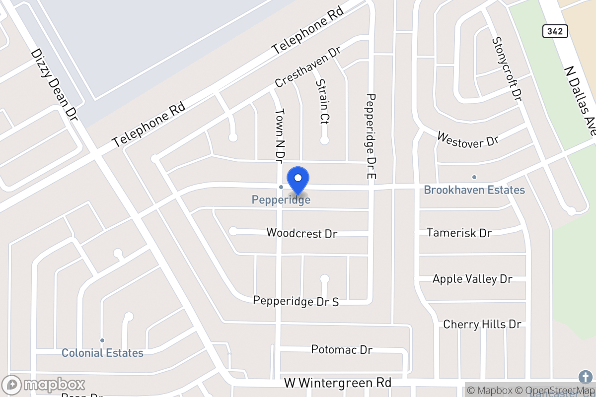 Map of 930 Brookhaven Dr