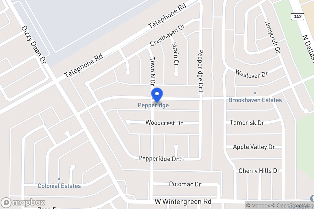 Map of 934 Brookhaven Dr