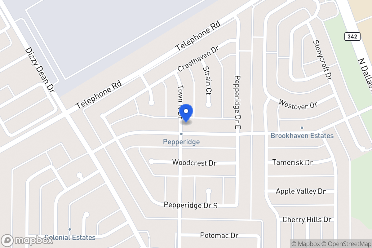 Map of 933 Brookhaven Dr