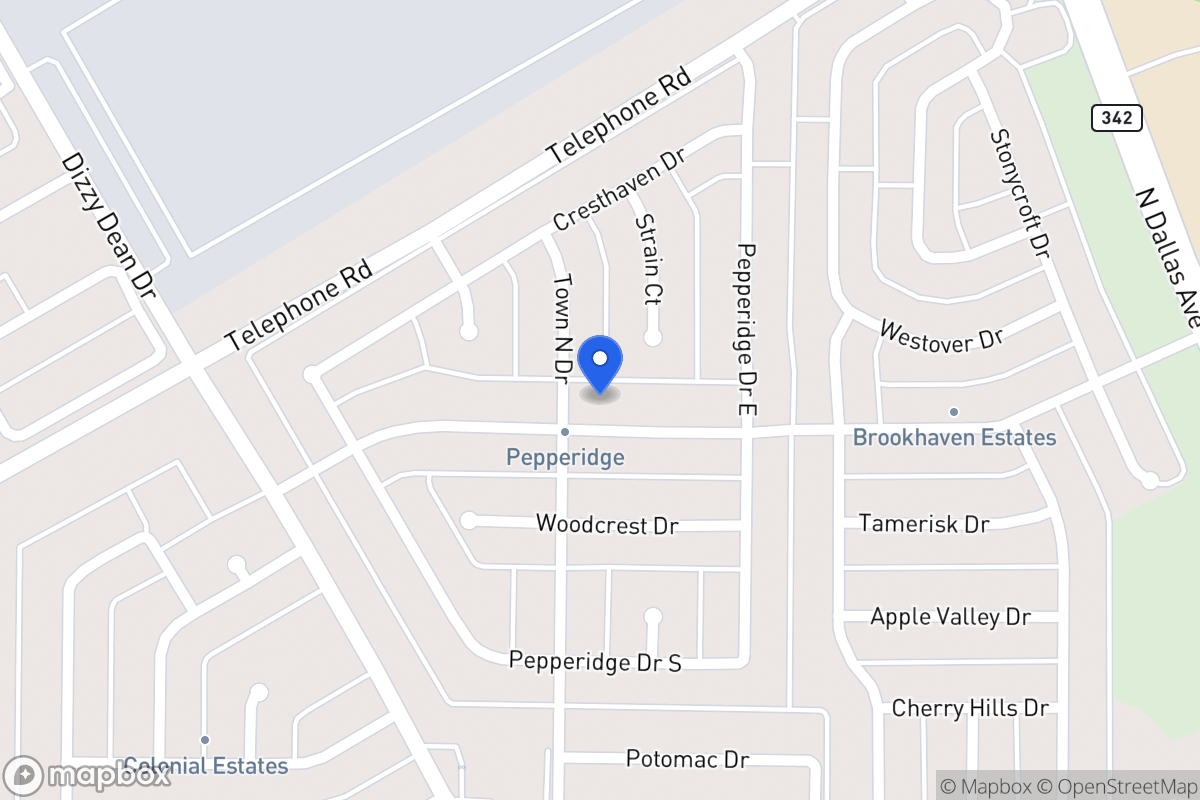 Map of 929 Brookhaven Dr