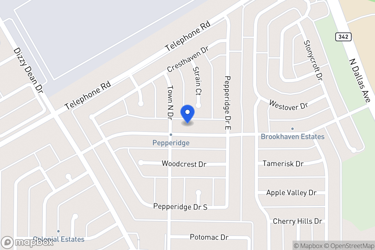 Map of 925 Brookhaven Dr