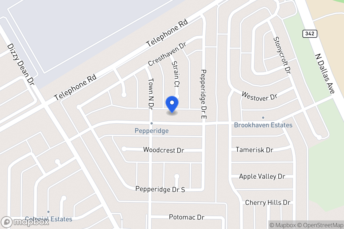 Map of 921 Brookhaven Dr