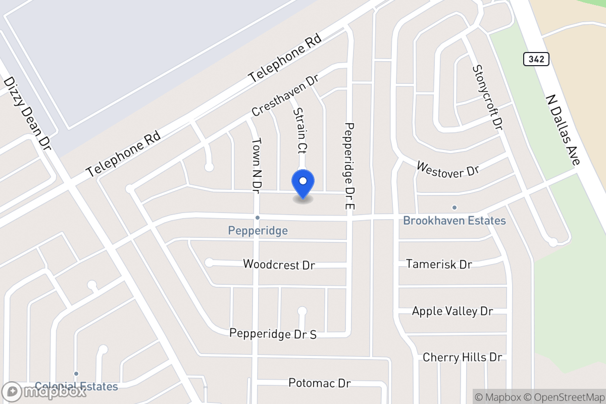 Map of 917 Brookhaven Dr