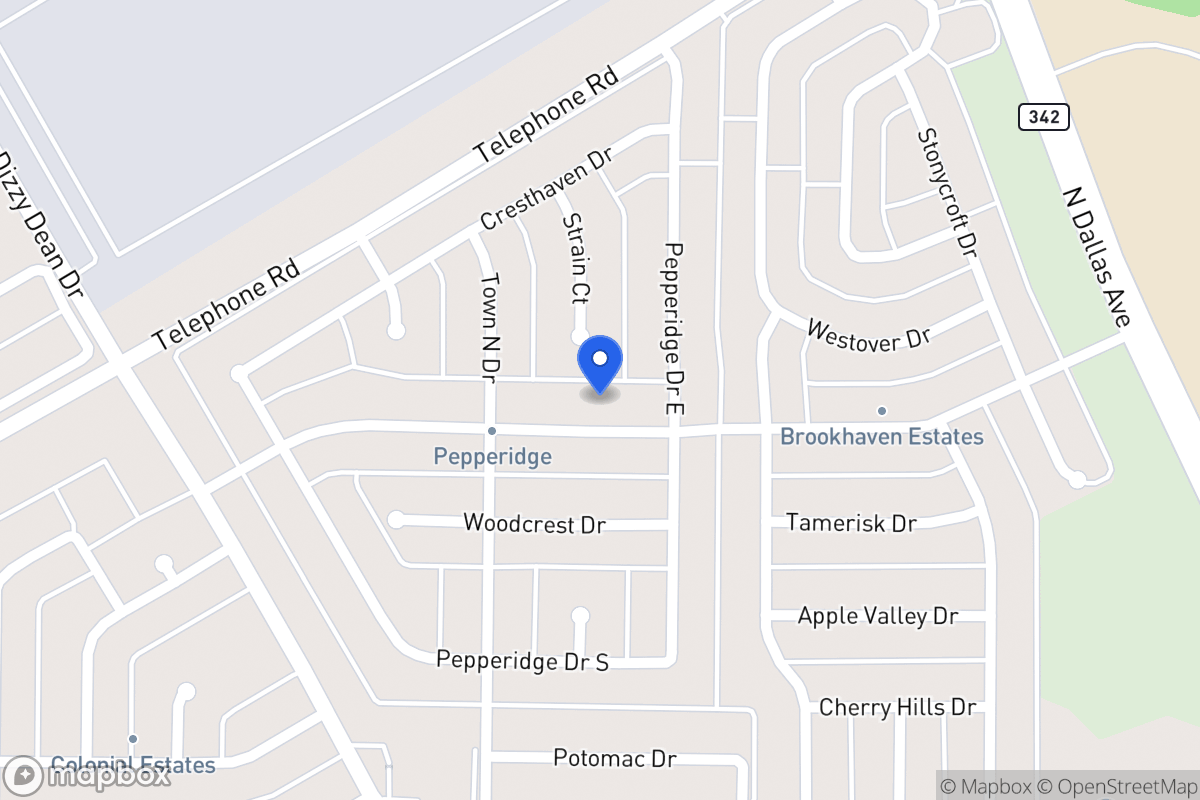 Map of 913 Brookhaven Dr