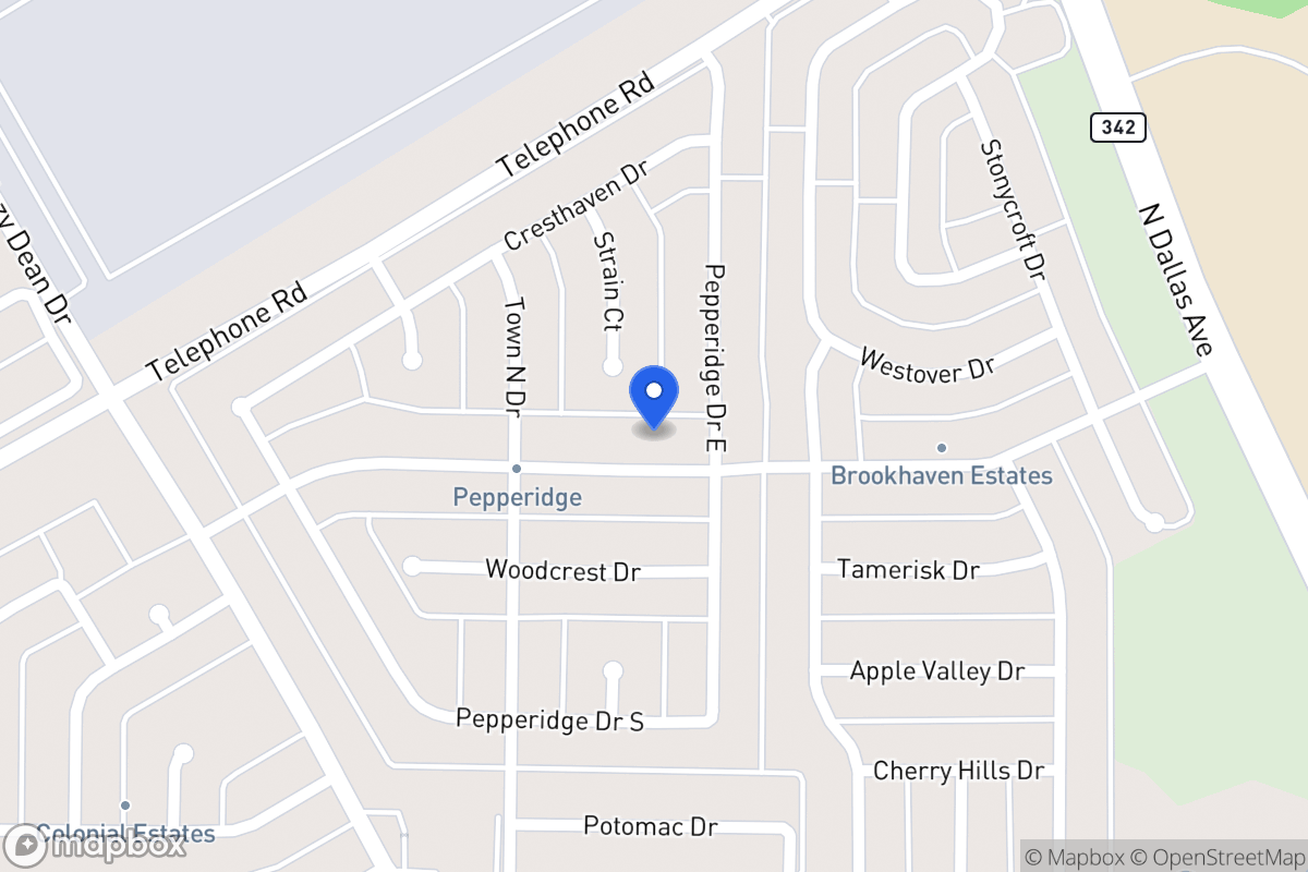 Map of 909 Brookhaven Dr
