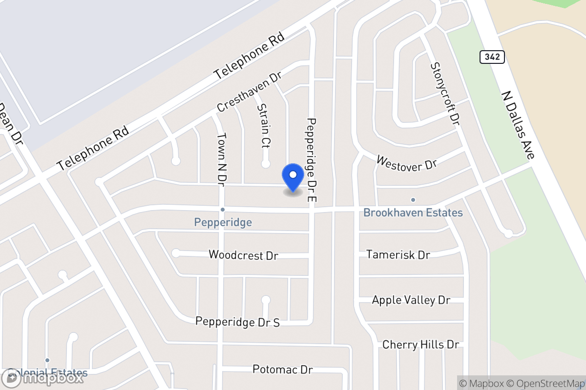 Map of 905 Brookhaven Dr