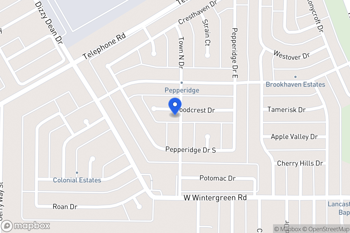 Map of 1002 Woodcrest Dr