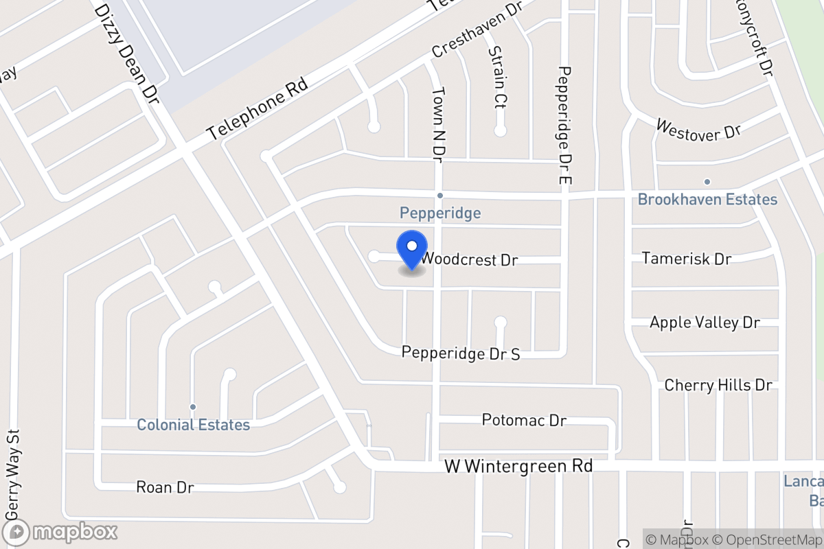 Map of 1006 Woodcrest Dr
