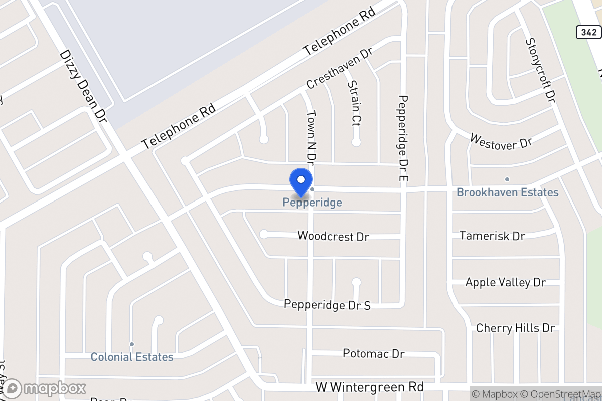 Map of 1002 Brookhaven Dr