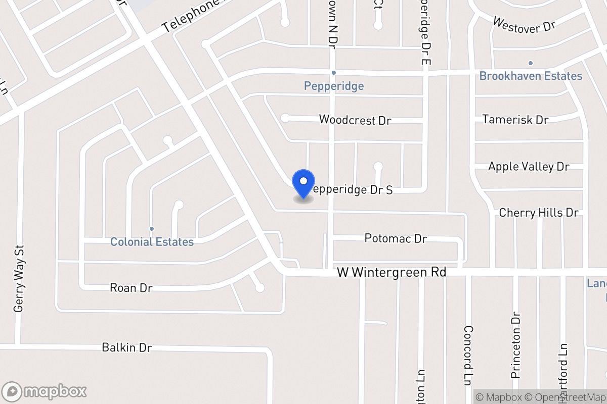 Map of 1010 Pepperidge Dr