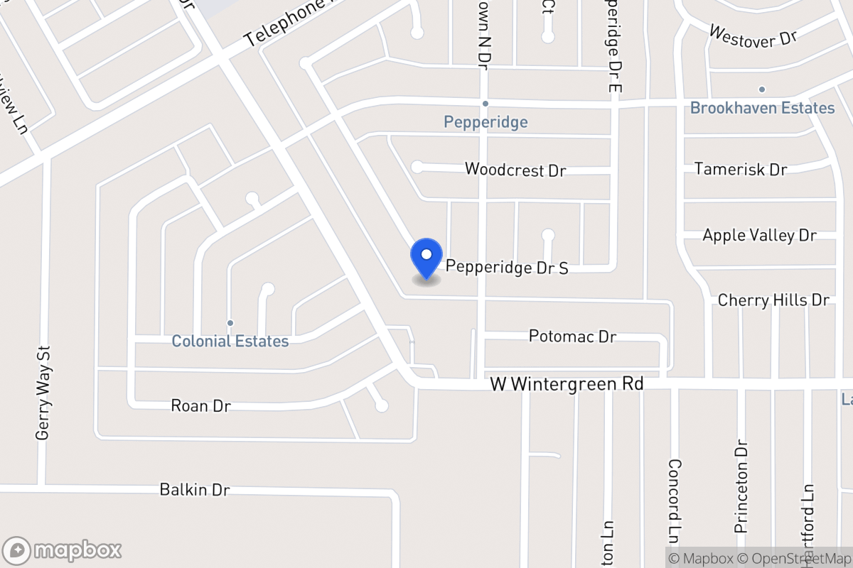 Map of 1014 Pepperidge Dr