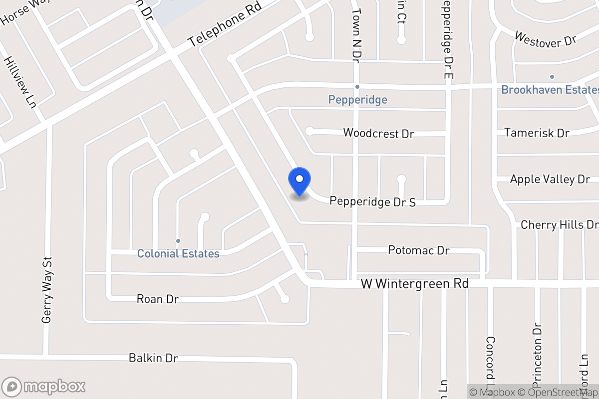 Map of 1024 Pepperidge Dr