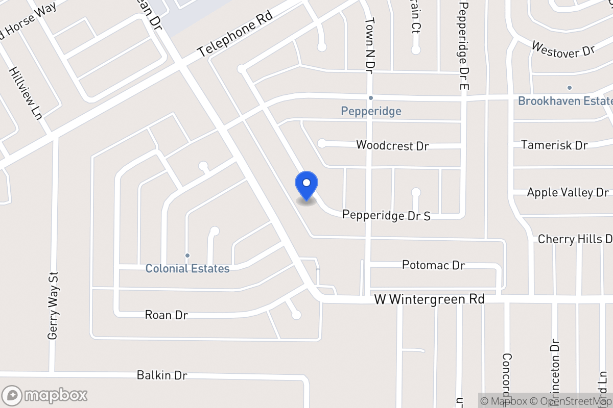 Map of 1028 Pepperidge Dr