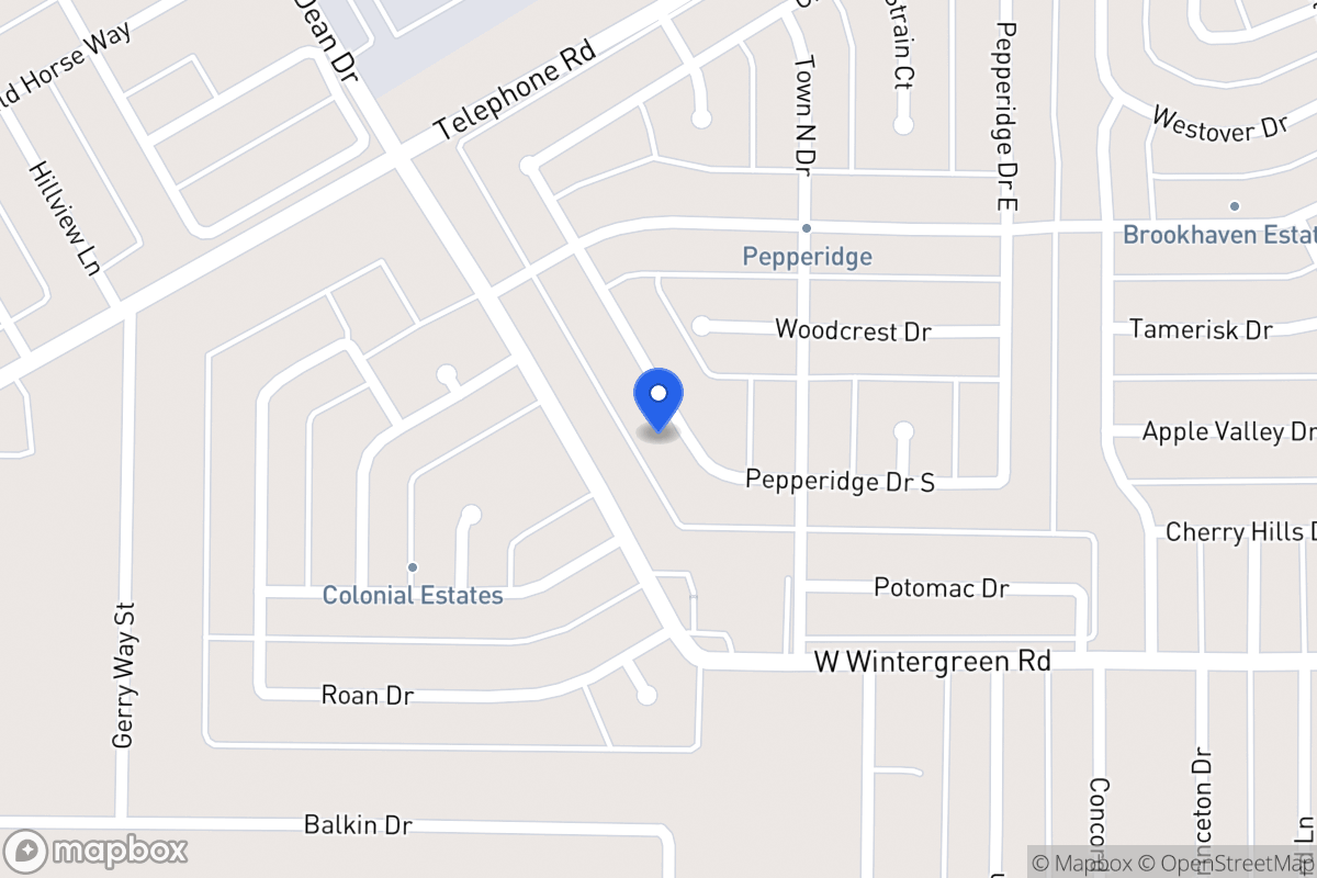 Map of 1032 Pepperidge Dr