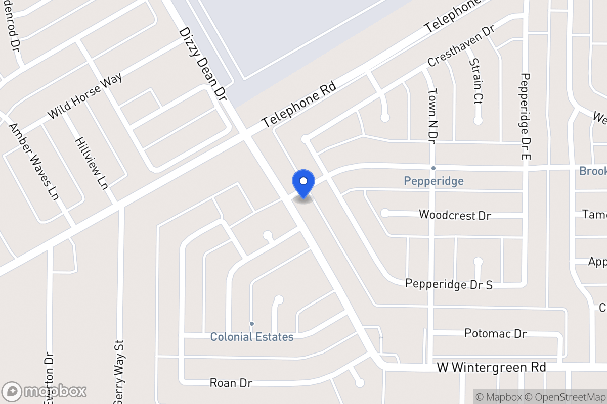 Map of 857 W Wintergreen Rd