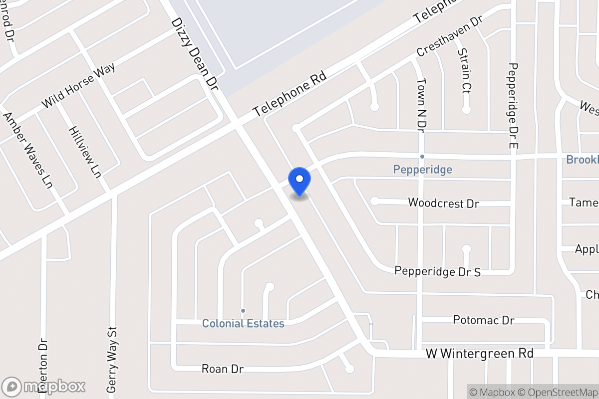 Map of 853 W Wintergreen Rd