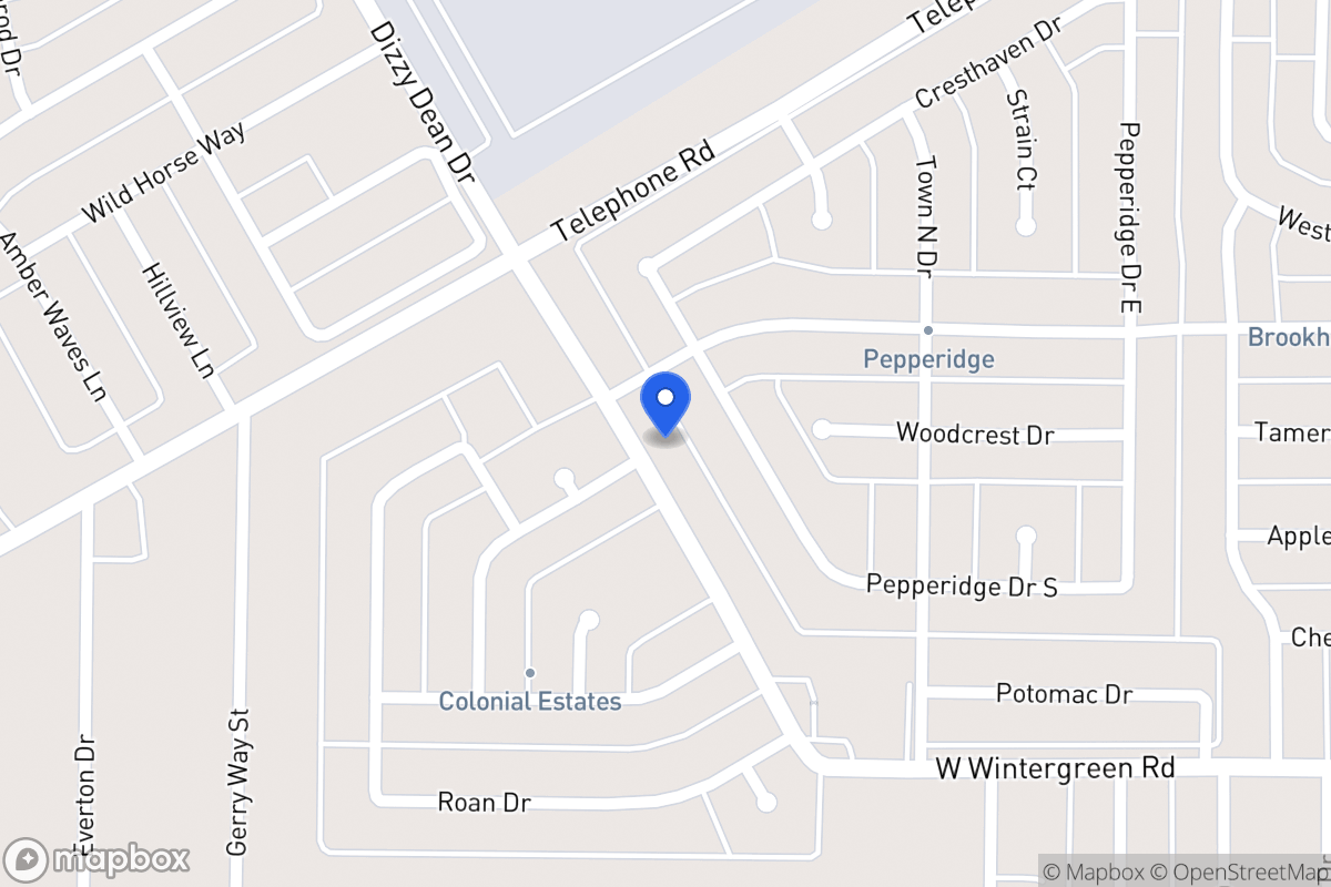 Map of 849 W Wintergreen Rd