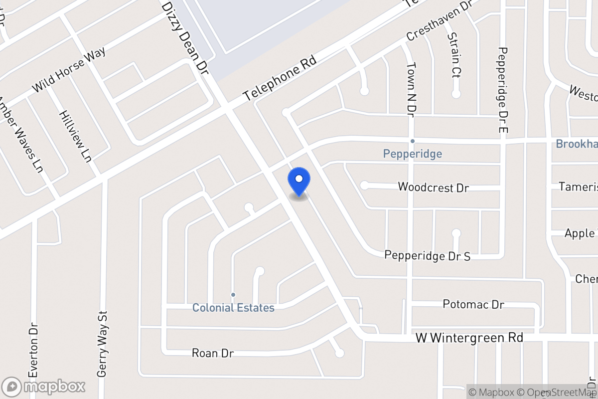 Map of 845 W Wintergreen Rd