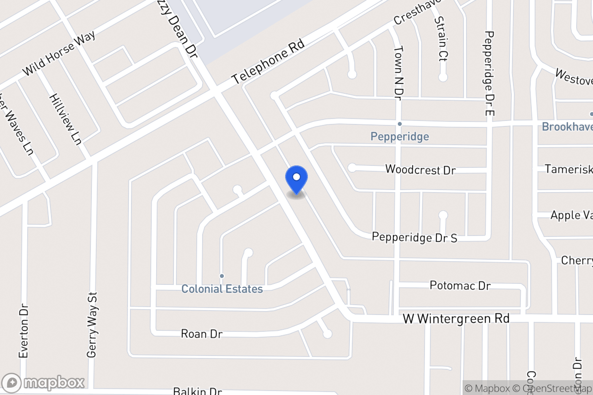 Map of 837 W Wintergreen Rd
