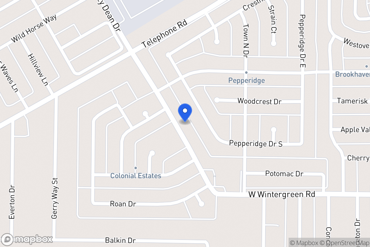Map of 833 W Wintergreen Rd