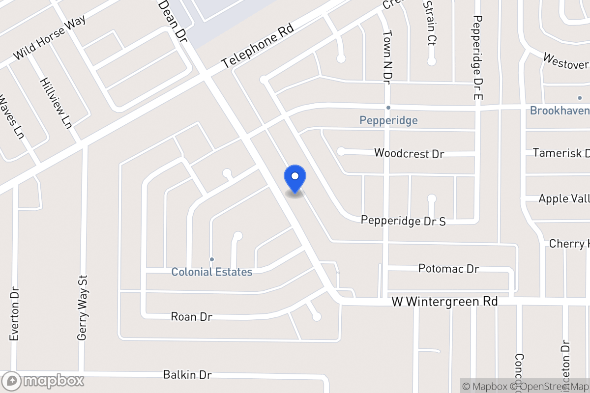 Map of 829 W Wintergreen Rd