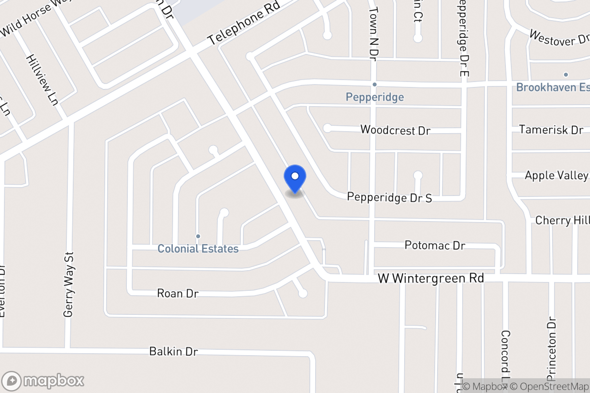 Map of 817 W Wintergreen Rd
