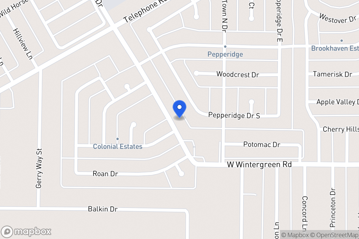 Map of 813 W Wintergreen Rd