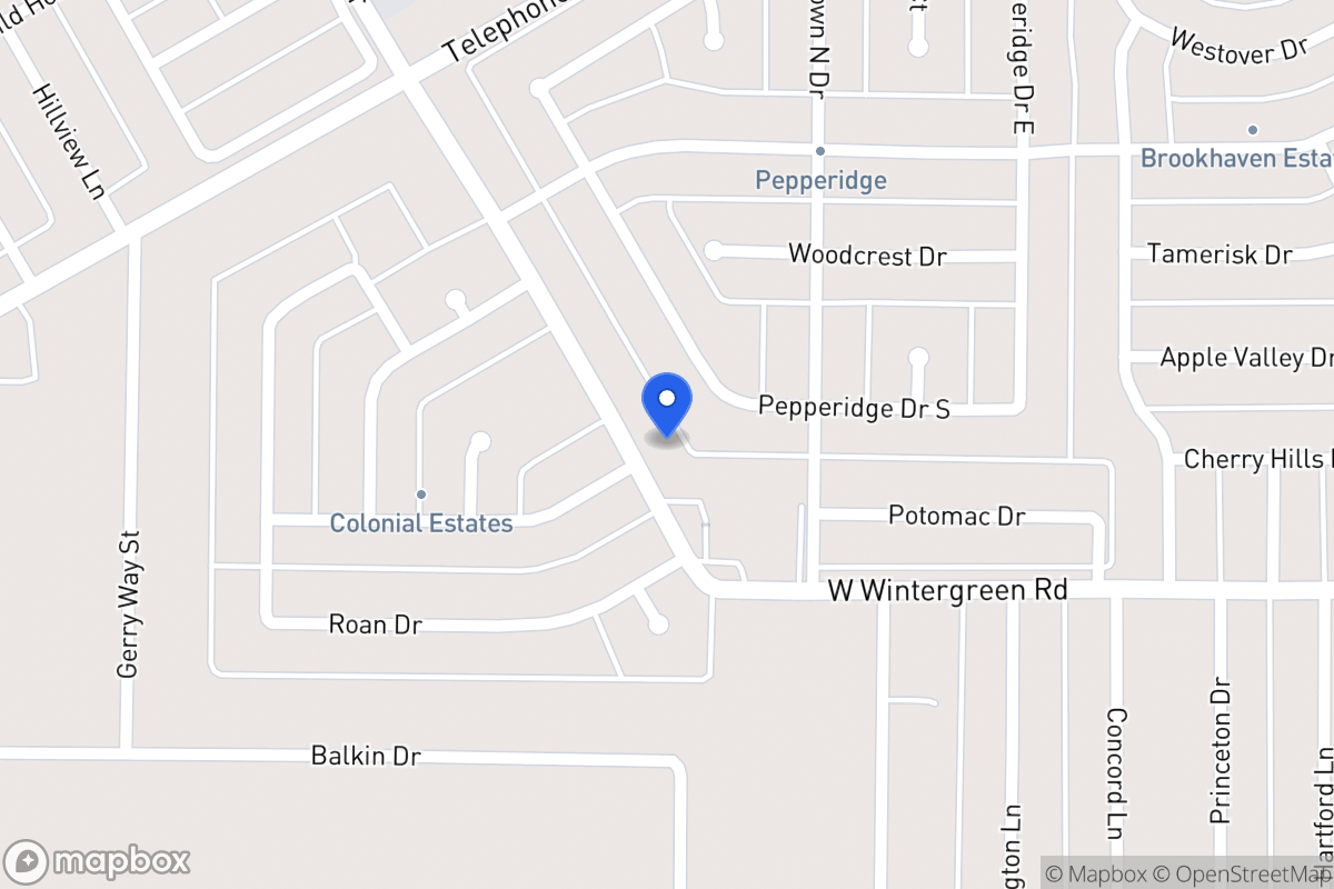 Map of 809 W Wintergreen Rd